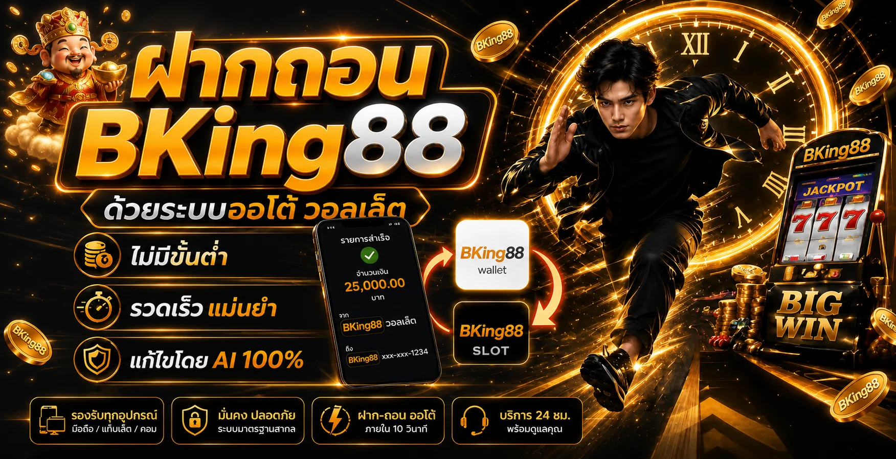 BKing88 ทางเข้า สมัคร ฝากถอนออโต้ และโปรโมชั่น